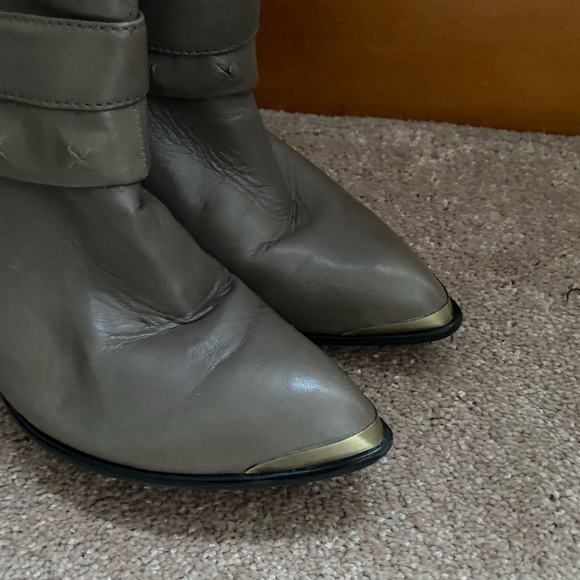 B. Makowsky Taupe studded booties - Picture 4 of 8